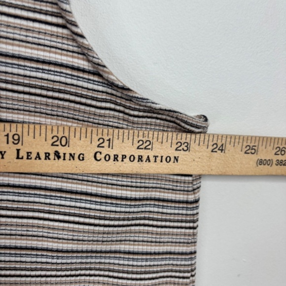 J Jill Striped Tunic XL Ribbed Sleeveless Boho Lagenlook Stretch Minimalist 90s - Picture 11 of 13
